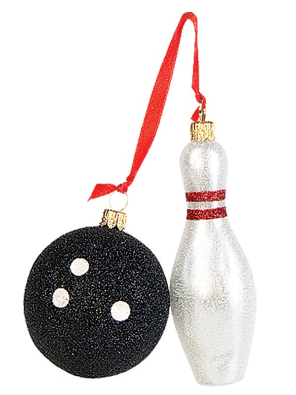 bowling ball and pin christmas ornament