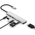 thumbnail image 1 of Usb C Hub Dongle, 6 in 1 Usb C to Hdmi Multiport Adapter Sd Card Reader, 1 of 5