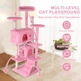 thumbnail image 3 of CL.HPAHKL 54in Cat Tree Tower, Multi-Level Cat Tower Furniture Activity Center with Platform Scratching Posts Stand House Condo and Toy, Cat Condos for Indoor Cats Kitten Activity Relaxing, Pink, 3 of 7