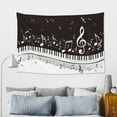 thumbnail image 5 of Easygdp Piano Keys With Musical Notes Tapestry Wall Hanging, Wall Tapestries for Bedroom Aesthetic Living Room Office Decor 60x40in, 5 of 8