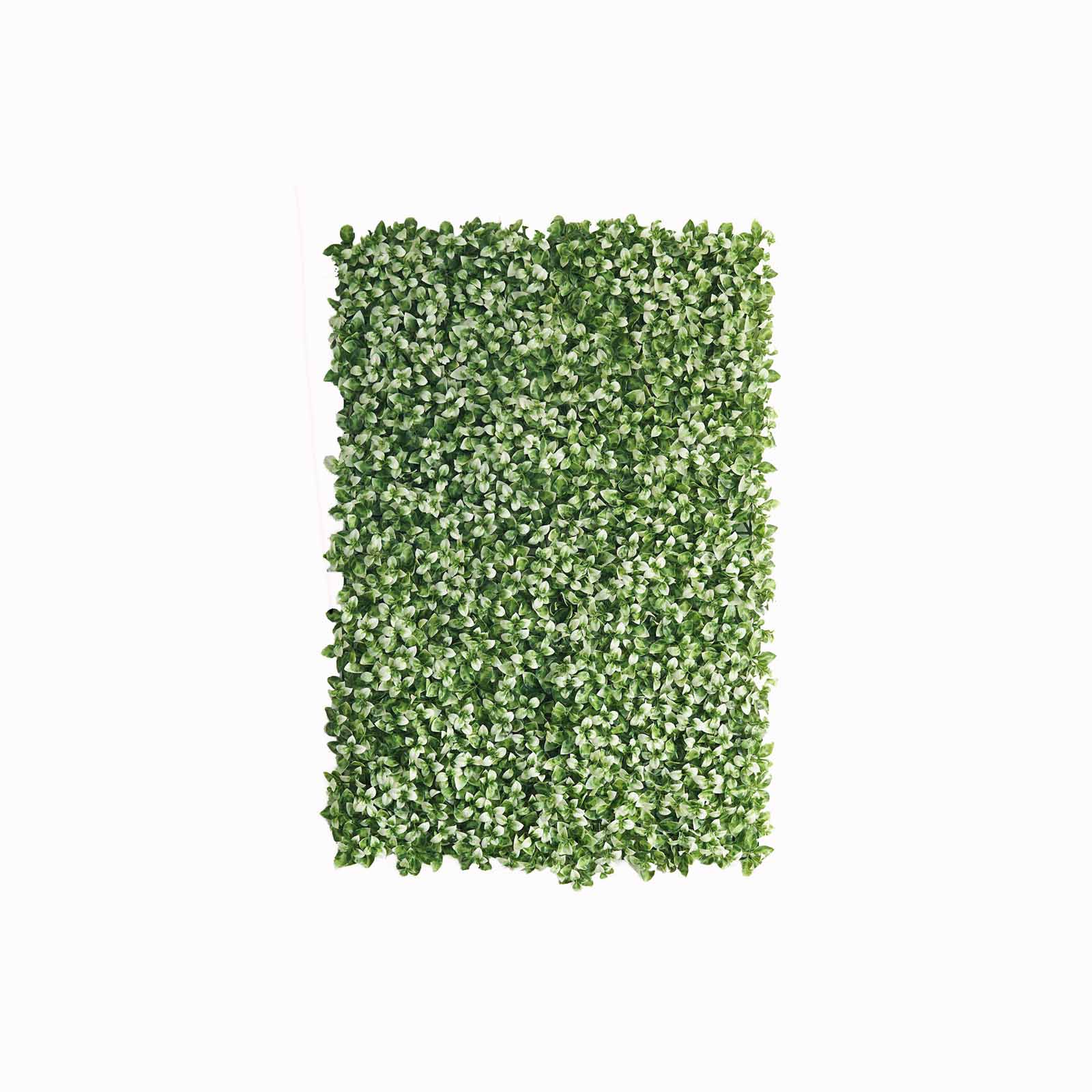Efavormart 4 Pack Artificial Boxwood Hedge Faux Foliage Green Garden Wall Mat White/Green