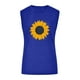 thumbnail image 3 of Gibobby Camisetas sin mangas para mujerBlusa túnica básica informal estampada sin mangas(Azul,M), 3 of 5