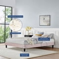 thumbnail image 5 of Modway Reign Twin Performance Velvet Platform Bed Frame in Pink, 5 of 6