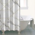 thumbnail image 4 of White Marble Gold Line Pattern Shower Curtain 36"x72" ,Bathroom Decorative Shower Curtains Set with 12 Hooks,Modern Waterproof Washable Shower Curtain, 4 of 6