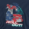 thumbnail image 2 of TRANSFORMERS ONE Optimus Roll Out Unisex Adult Crewneck Sweatshirt, Navy, 5X-Large, 2 of 5