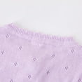thumbnail image 6 of Girls Knit Bolero Cardigan Sweater Cute Ruffle Bowknot Long Sleeve Cropped Shrug Sweaters Toddlers Kids (0 Years, Purple), 6 of 7