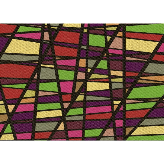 Ahgly Company Indoor Rectangle Patterned Deep Red Area Rugs, 8' x 10'