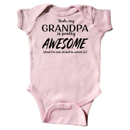 

Inktastic Yeah My Grandpa is Pretty Awesome Gift Baby Boy or Baby Girl Bodysuit