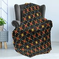 thumbnail image 4 of Abstract Soft Flannel Fleece Blanket, Geometric Trippy Forms in Funky Tones Digital Puzzle Game Style Urban Illustration, Cozy Plush for Indoor and Outdoor Use, 50" x 60", Multicolor, by Ambesonne, 4 of 5