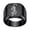 Black, variant on Men's Square Animal Tiger Stainless Steel Ring Personalized Vintage Band Jewelry Blue Size 9