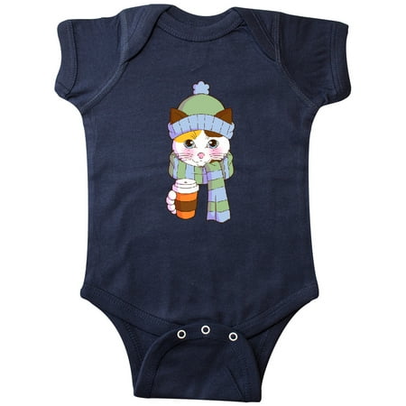 

Inktastic Cute Calico Cat in Scarf and Hat Gift Baby Boy or Baby Girl Bodysuit