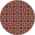 thumbnail image 1 of Ahgly Company Machine Washable Indoor Round Transitional Dark Almond Brown Area Rugs, 4' Round, 1 of 7
