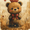 Bear Hot Air Balloon Kids Wall Art, variant on Qisvanset 12x16 Inch Framed Canvas Wall Art Casino Gambling Bear Funny Anthropomorphic Vintage Wall Decor