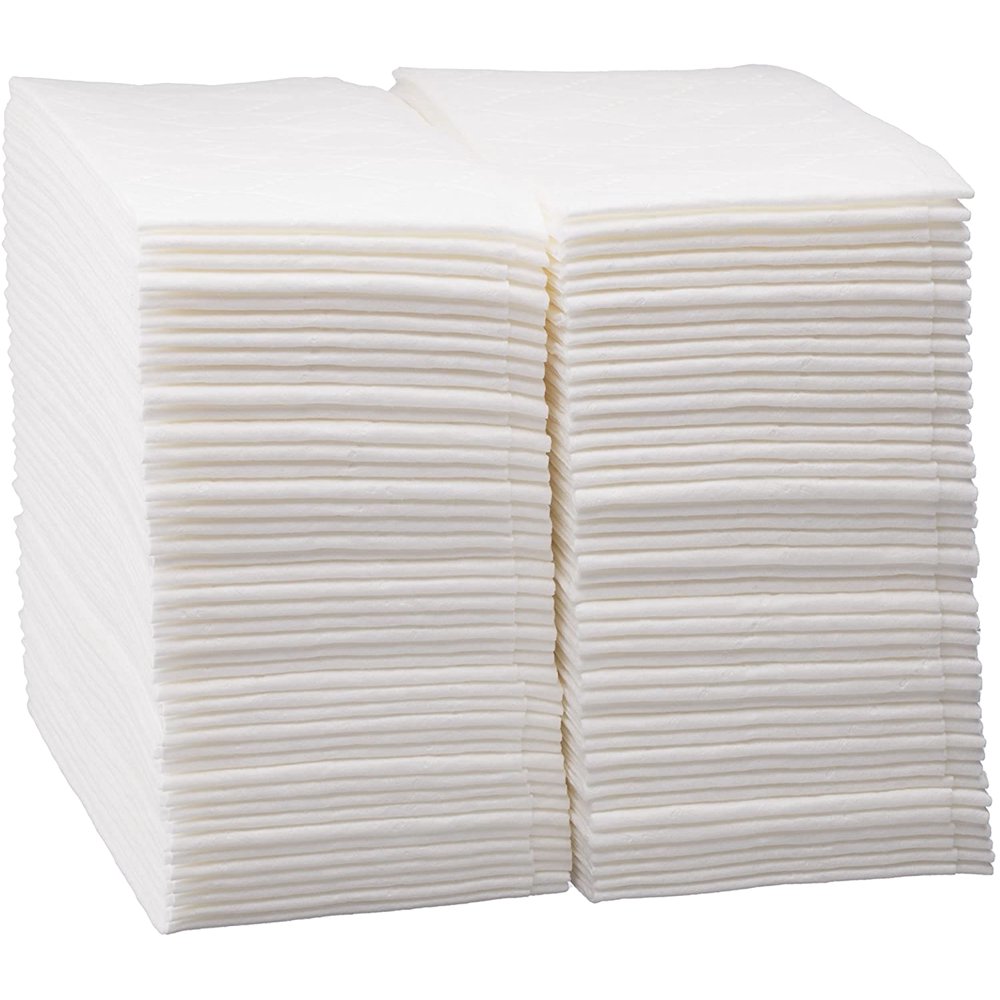 100 Count Diplastible 100 Count Luxury Linen Disposable Napkin (White