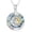 Sun and Moon, variant on Chakra Crystal Necklace for Women 925 Sterling Silver Triple Moon Goddess Hamsa Hand Lotus Tree of Life Flower of Life Necklaces 7 Chakra Spiritual Jewelry Gifts for Mom Wife