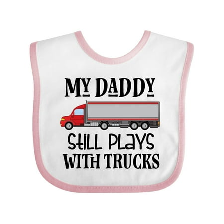 

Inktastic Daddy Still Plays with Trucks Gift Baby Boy Bib