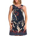 thumbnail image 1 of Balery Patriotic Bulldog Art Vestidos de verano para mujer con estampado: vestido holgado sin mangas, vestido playero informal y cómodo para días calurosos., 1 of 7