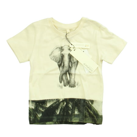

Pre-owned Popupshop Boys Ivory | Gray Elephant T-Shirt size: 18-24 Months