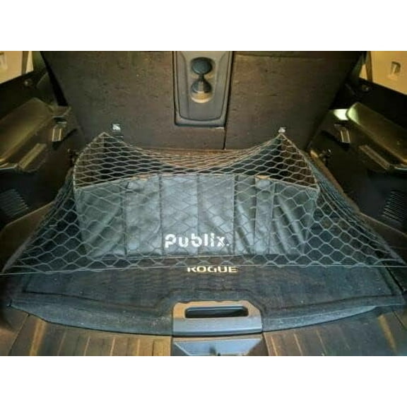 EACCESSORIES EA Trunk Organizer Cargo Net for Nissan Rogue 2014-2020 – Floor Style Cargo Net for SUV – Premium Mesh Elastic Car Trunk Organizer Vehicle Carrier Storage – Compatible with Nissan Rogue