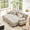Light Coffee, variant on 94.4" Cloud Chenille Loveseat Sofa, Oversized Deep Seat 2 Seater Couch for Living Room with Pillows, White