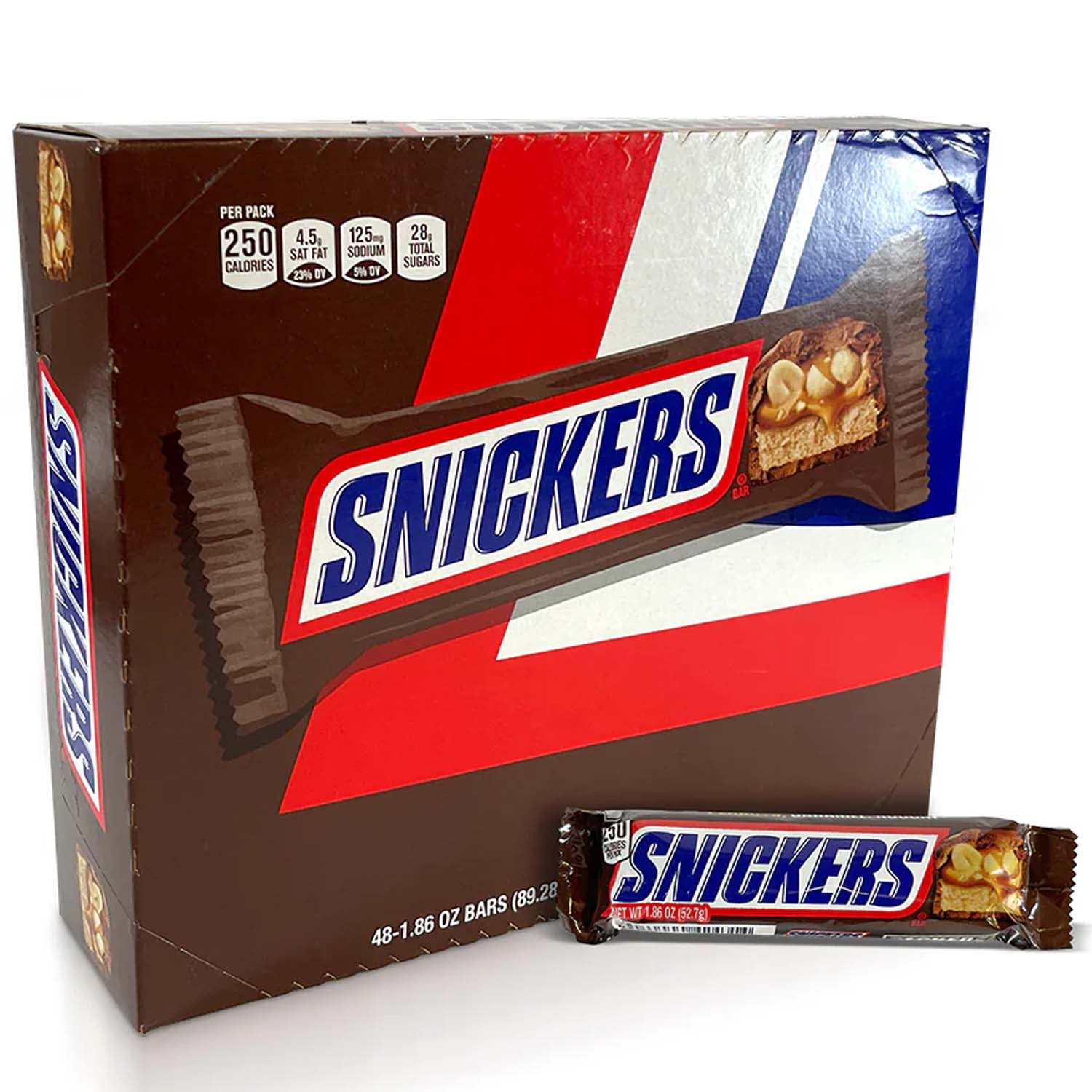 SNICKERS High Protein Chocolate Candy Bars, 48 Ct