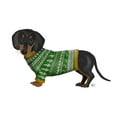 thumbnail image 2 of Fab Funky 32x26 Gold Ornate Wood Framed with Double Matting Museum Art Print Titled - Christmas Des - Dachshund and Christmas Sweater, 2 of 4