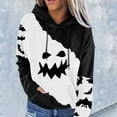 thumbnail image 4 of Halloween Hoodies for Women 2025 Funny Pumpkin Hoodie Long Sleeve Graphic Sweatshirt with Pockets Pullover Tops, 4 of 5