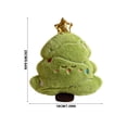 thumbnail image 3 of Cute Christmas Tree Plush Throw Pillow, Soft Green Xmas Tree Shaped Decorative Cushion with Golden Star, Embroidered Face Accent Pillow for Sofa Couch Bedroom Christmas Home Decor, 3 of 7