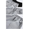 thumbnail image 6 of Mens Wide Leg Sweatpants Elastic Waist Loose Fit Lightweight Solid Color Casual Daily Streetwear sports Loungewear Trousers Gray L, 6 of 7