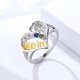 thumbnail image 3 of Qarigey Anillo de cristal Anillo de abuela Anillo de dedo en forma de corazón Regalo de joyería para el Día de la madre Ropa, zapatos y accesorios Miscelánea No.6 Qarigey AP007113-06, 3 of 6