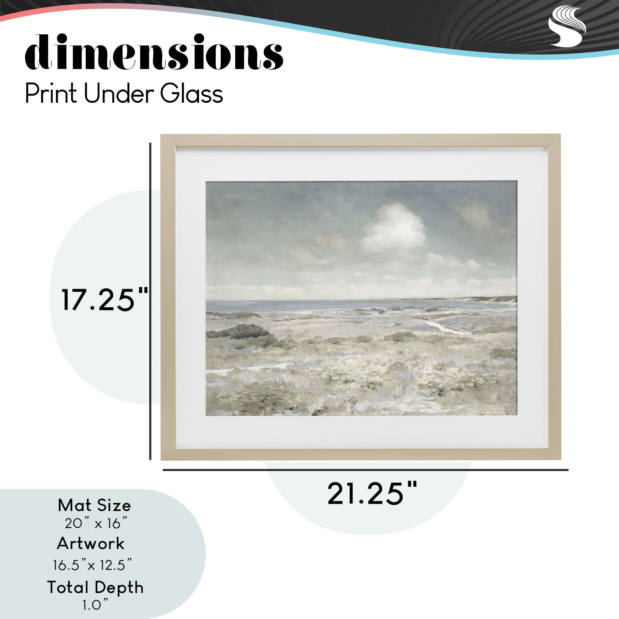 Stupell Industries By The Shore Neutrals Birch Framed Print Under Glass, design by Christy McKee