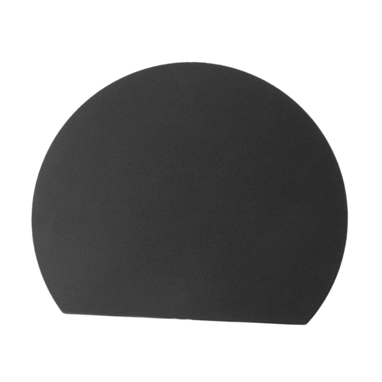 Dualoai Chopping Board Convenient Half Round Cutting Mat for Fruits Vegetables Meats Black S