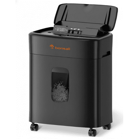 Bonsaii 100-Sheet Auto Feed Micro-Cut Paper Shredder, P-4 High Security Heavy Duty Shredder with 4.2-Gallon Pull-Out Bin,Black