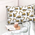 thumbnail image 4 of Pofeuu Funny Excavator Print Polyester Microfiber Plush Pillowcases, Super Soft and Cozy Pillow Case Covers with Envelop Closure（Pillow core not included）-16"x24", 4 of 6