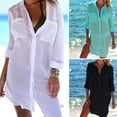 thumbnail image 2 of DcoolMoogl Women Bikini Cover Up Kaftan Swimwear Beachwear Bathing Suit Summer Beach Shirt Dress, 2 of 6