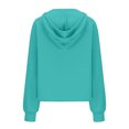thumbnail image 7 of Elainilye Fashion Christmas Half Zip Sweatshirts Cropped Thumb Sleeve Hoodies Fleece Pullover Top Sweatshirts Fall Outfits,Blue, 7 of 7