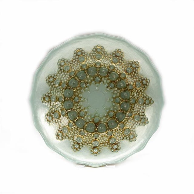 Red Pomegranate 180-4 Moroccan 7 in. Turquoise Gold Bowl