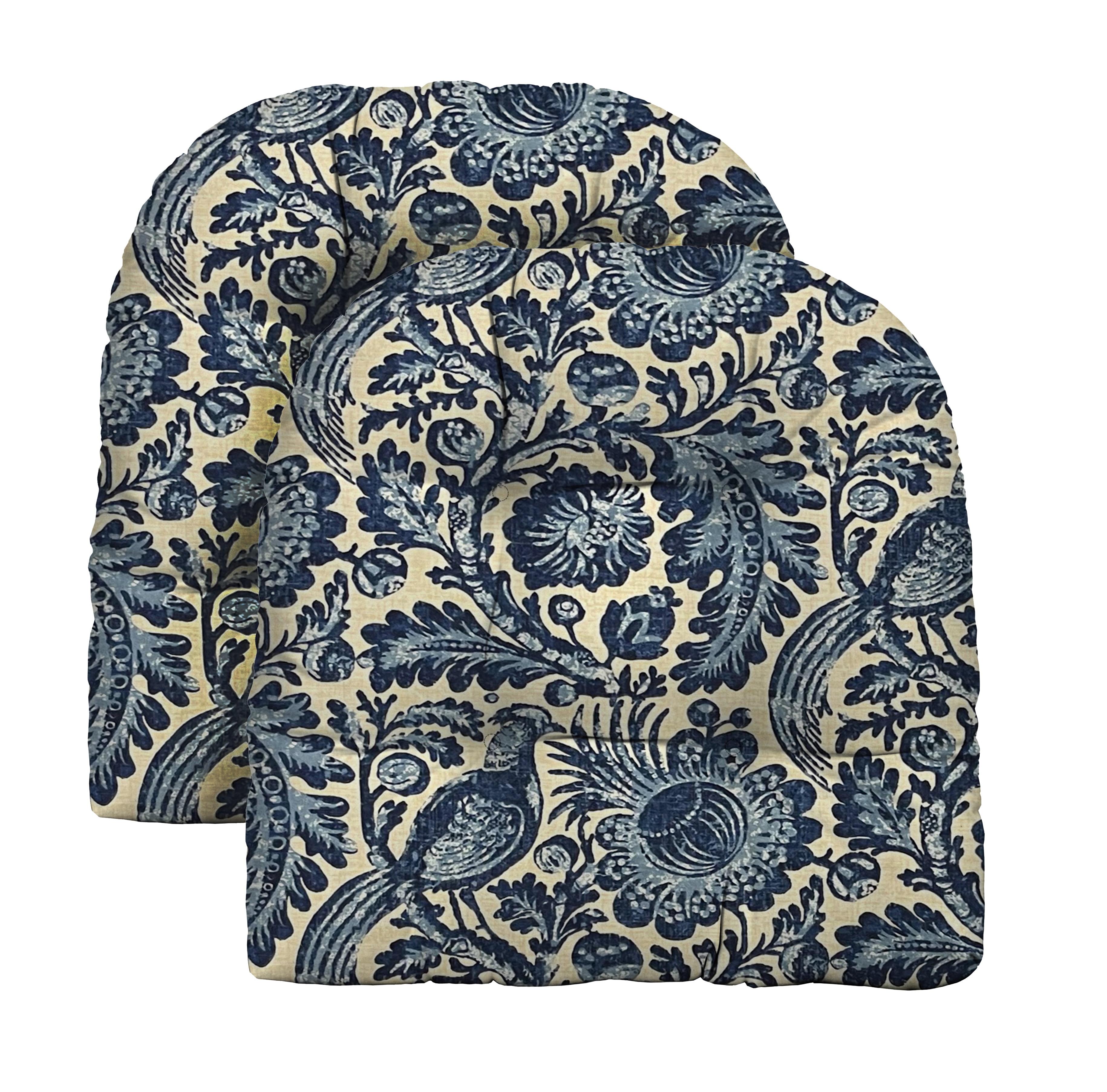 RSH Décor Indoor Outdoor Set of 2 UShape Wicker Tufted Seat Cushions