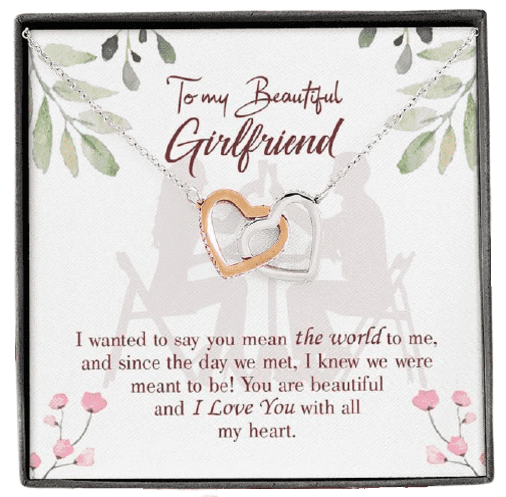 Girlfriend Necklace Message Card To My 