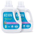 thumbnail image 1 of Detergente para ropa ECOS Liquid 200 cargas, paquete de 2 unidades, 3 litros, lavanda, 1 of 7