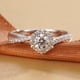 thumbnail image 3 of Anillo de plata para mujer con estrella tejida de moissanita, anillo de diamantes de 1 quilate, anillo femenino con brazo retorcido y boca abierta, 3 of 5