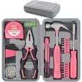 thumbnail image 1 of Juego de herramientas Hi-Spec, 25 piezas, rosa, para el hogar, bricolaje, para mujer, 1 of 7