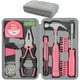 thumbnail image 1 of Juego de herramientas Hi-Spec, 25 piezas, rosa, para el hogar, bricolaje, para mujer, 1 of 7