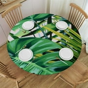 WYYP 2 Pieces Hawaii Palm Leaves Tablecloth Disposable Tropical Table Covers for Birthday, Luau Decorations, Kitchen Dining Room, Baby Shower Decorations 54-58