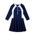 thumbnail image 5 of Girl Rash Guard Swimsuit Long Sleeve Sun Protection Flounce Printed Girls Bathing Suit Size 4-5 Years, 5 of 5