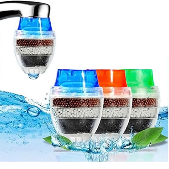 2 Piezas Purificador de agua Mini Filtro con Carbón Activado