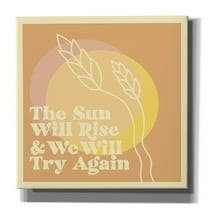 Epic Graffiti 'The Sun Will Rise' by Club Daydream Canvas Wall Art, 18" x 18"