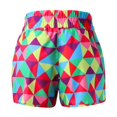 thumbnail image 3 of Women's Shorts Elastic Waist Pants Printed Casual Pants Personality High Waist Slim Three Point Workout Shorts, 3 of 6