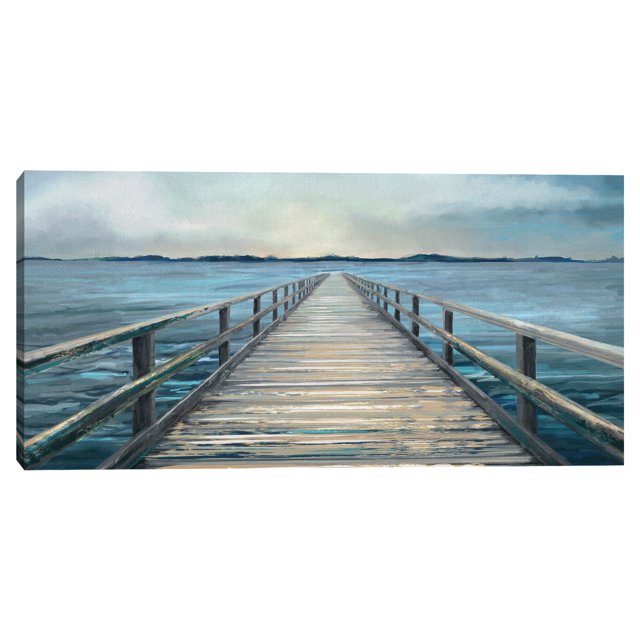 Panel del Horizonte Costero II Jr Impresión en canvas, estrrechado