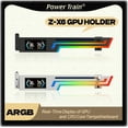 thumbnail image 2 of Z-X6 ARGB 5V 3PIN graphics card bracket adjustable height AURA SYNC computer graphics card VGA bracket GPU Holde Black, 2 of 6
